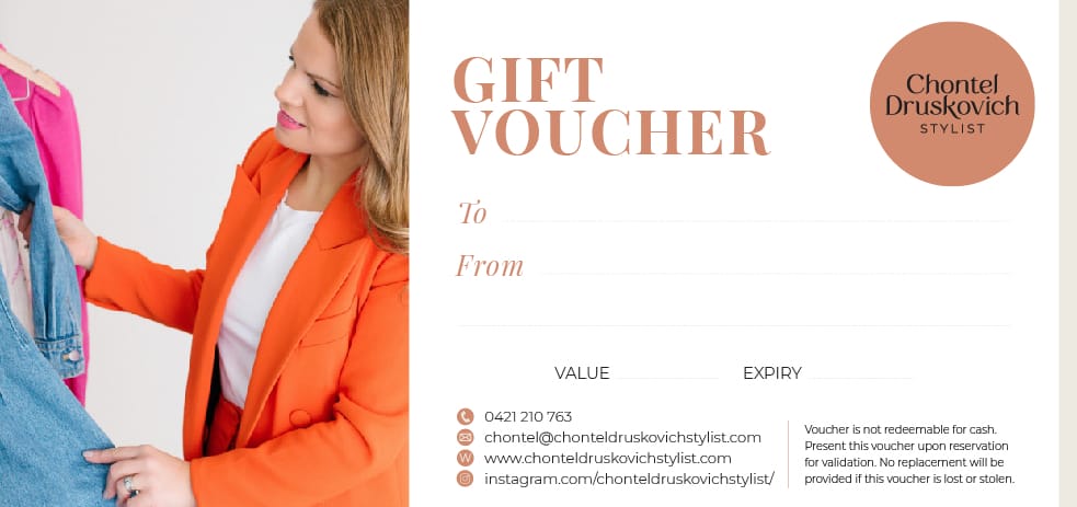 Personal Shtyling Gift Voucher.